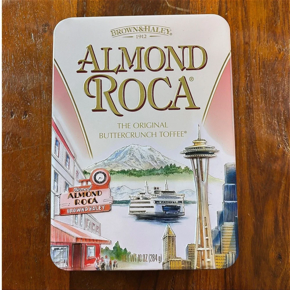 Brown and Haley Almond Roca Seattle Washington Landmark Collector Tin 10oz